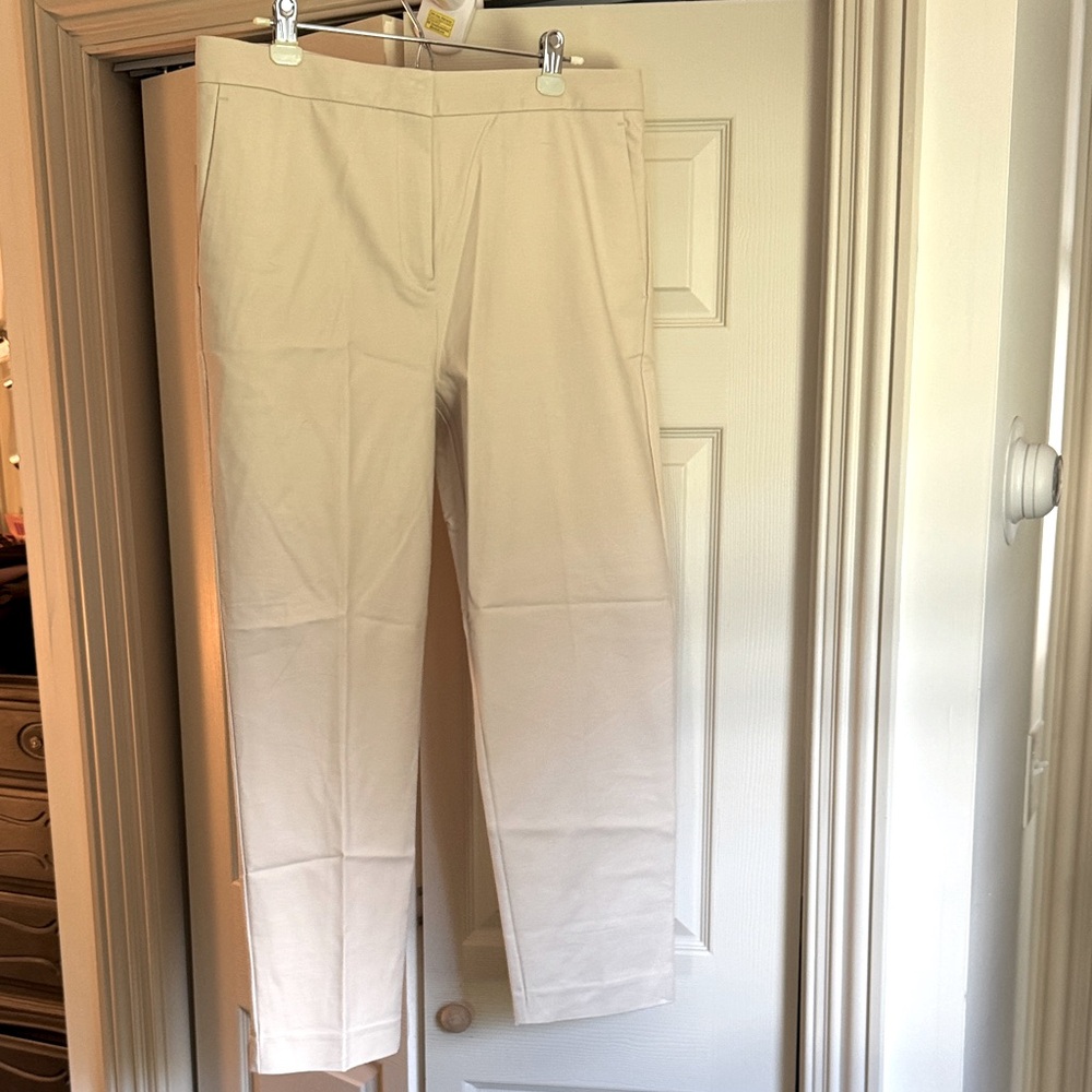 Ann Taylor Cream Ankle Pants